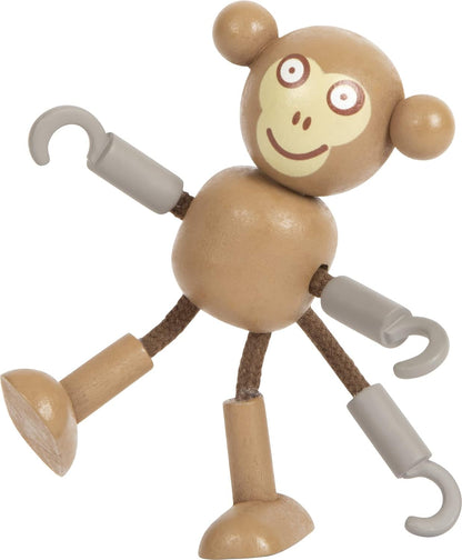 small foot Wooden Bending Dolls, 5 Pirates and 1 Monkey, richly Detailed and Flexible, Ages 3+ Years, 12412 Toys