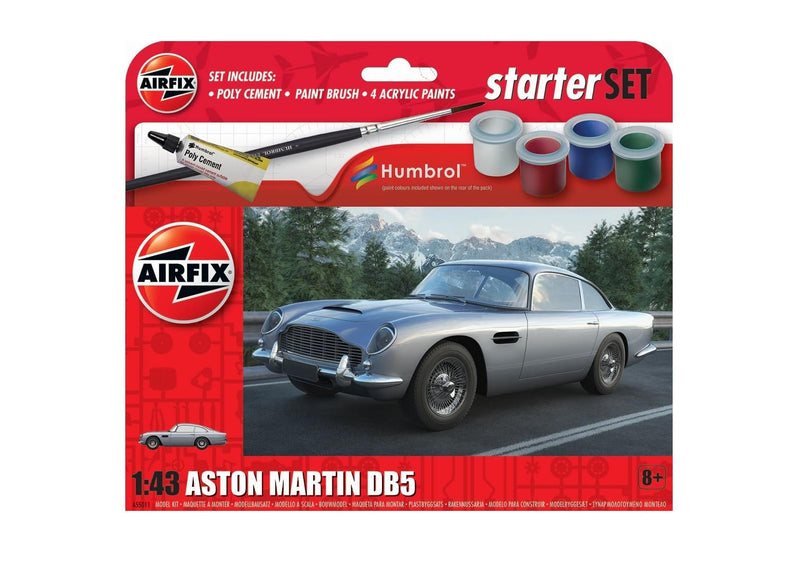 Airfix A55011 Starter Set-Aston Martin DB5, un Painted, 1:43 Scale
