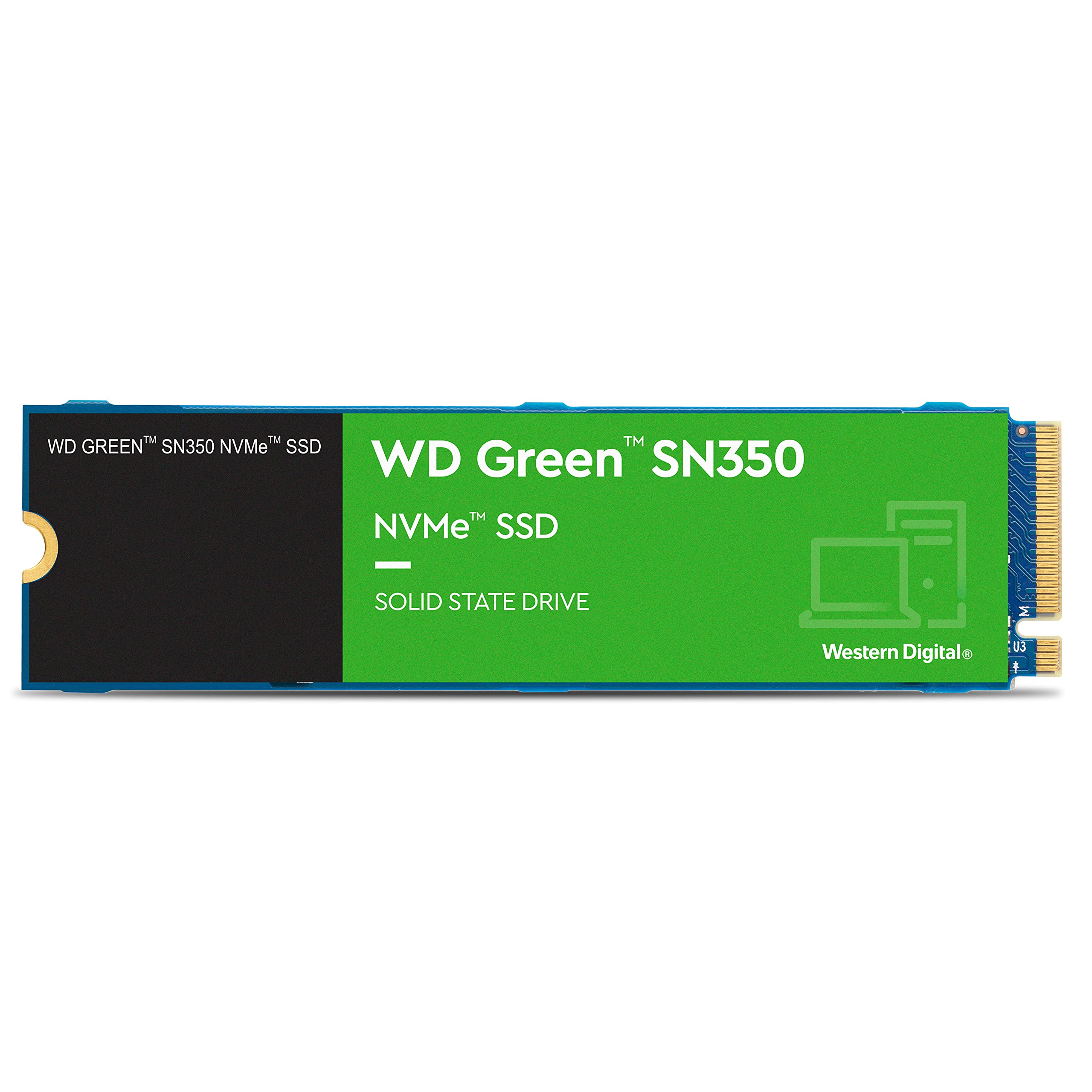 Western Digital WD Green SN350 500GB M.2 NVMe SSD, with 2400MB/s Read Speed and Up to 1500MB/s Write Speed