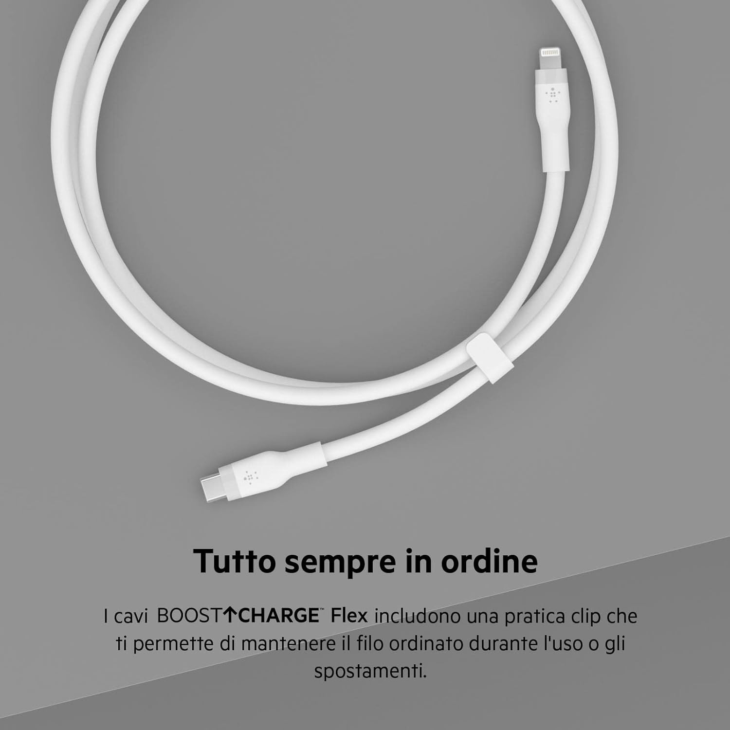 Belkin BoostCharge Flex Silicone USB Type C to Lightning Cable (2M/6.6ft), MFi Certified 20W Fast Charging PD Power Delivery for iPhone 14/14 Plus, 13, 12, Pro, Max, Mini, SE, iPad and More