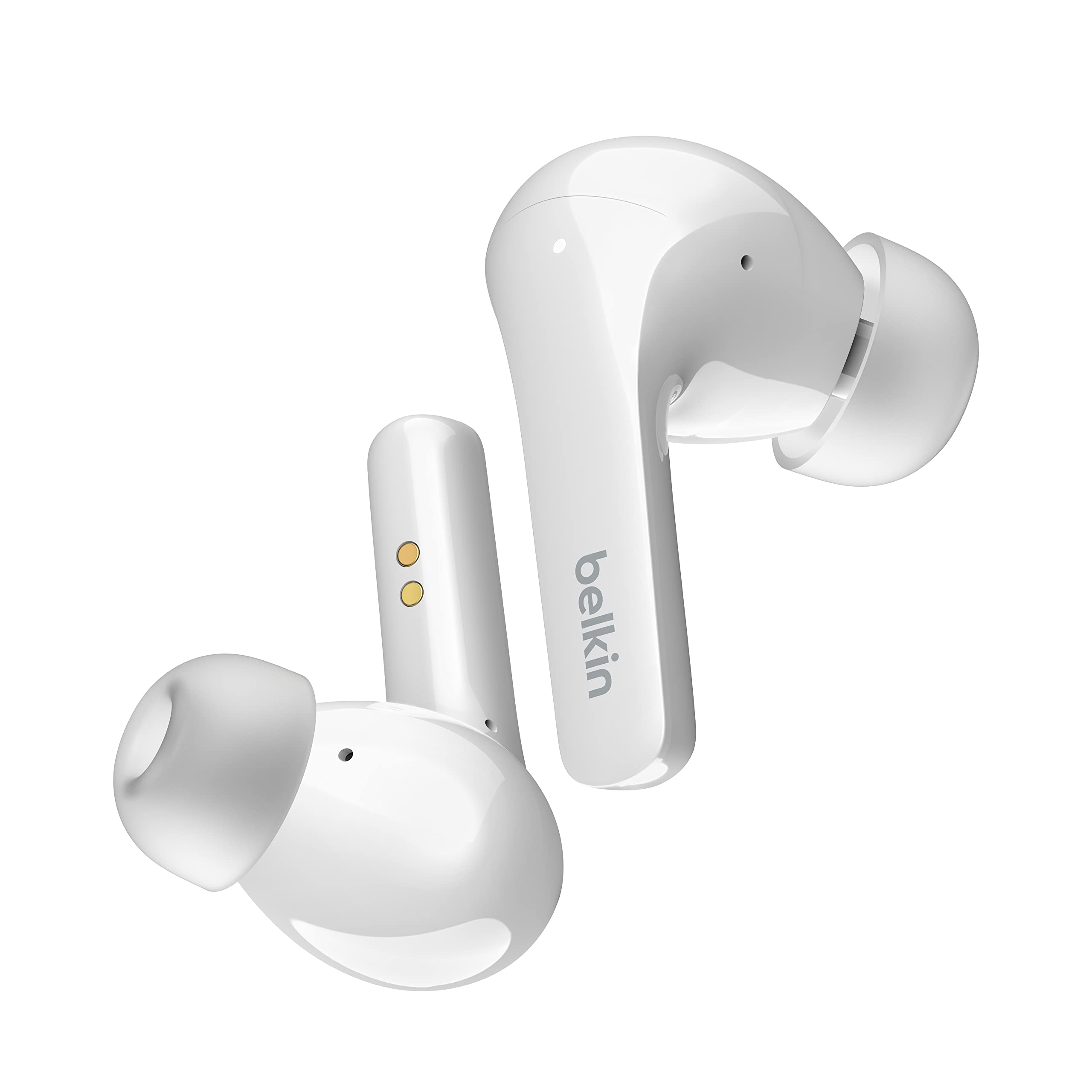 Belkin SOUNDFORM Flow True Wireless Earbuds with Active Noise Cancellation, Bluetooth Earphones with Wireless Charging, IPX5 Sweat and Water Resistant, 31H Play Time, for iPhone, Galaxy, Pixel - Black