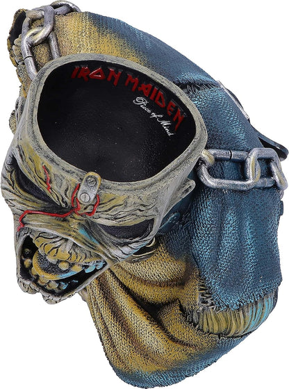 Nemesis Now Iron Maiden - Busto con scritta Piece of Mind, in resina, 12 cm, prodotto con licenza ufficiale Iron Maiden, Busto e scatola portaoggetti, in resina, dipinta a mano