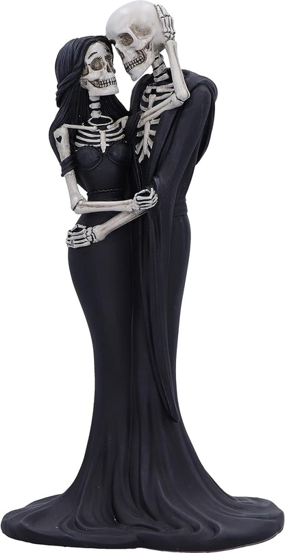 Nemesis Now Eternal Embrace 24cm, Resin, Gothic Wedding Giftware, Skeleton Hug Figurine, Cast in the Finest Resin, Hand-Painted, Black and White