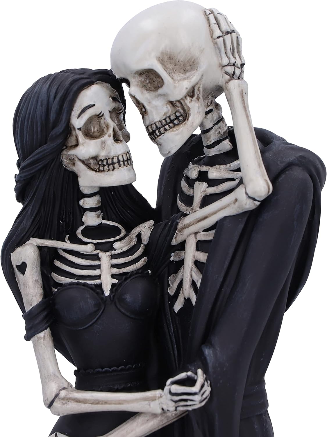 Nemesis Now Eternal Embrace 24cm, Resin, Gothic Wedding Giftware, Skeleton Hug Figurine, Cast in the Finest Resin, Hand-Painted, Black and White