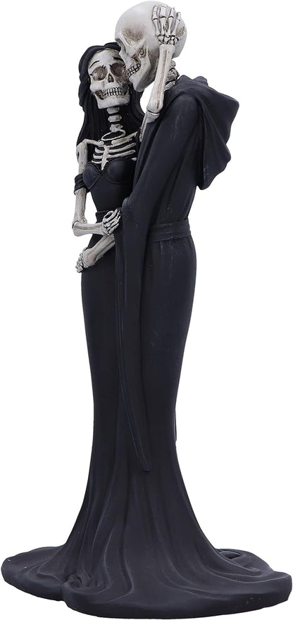 Nemesis Now Eternal Embrace 24cm, Resin, Gothic Wedding Giftware, Skeleton Hug Figurine, Cast in the Finest Resin, Hand-Painted, Black and White