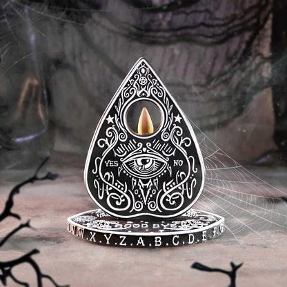 Black And White Spirit Board Planchette Backflow Incense Burner 15Cm