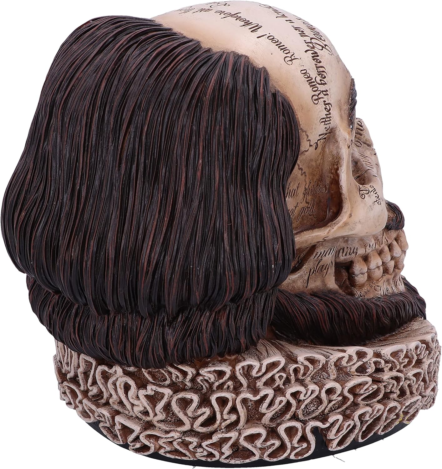 Nemesis Now Shakespeare's Legacy 16cm, Resin, Shakespeare Skull Figurine, Inspired by William Shakespeare, Cast in the Finest Resin, Hand-Painted