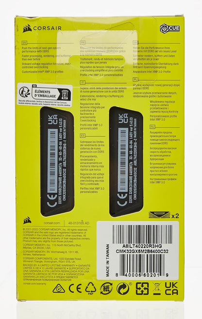 CORSAIR VENGEANCE DDR5 RAM 32GB (2x16GB) 6400MHz CL32 Intel XMP iCUE Compatible Computer Memory - Black (CMK32GX5M2B6400C32) 32GB (2x16GB) Black