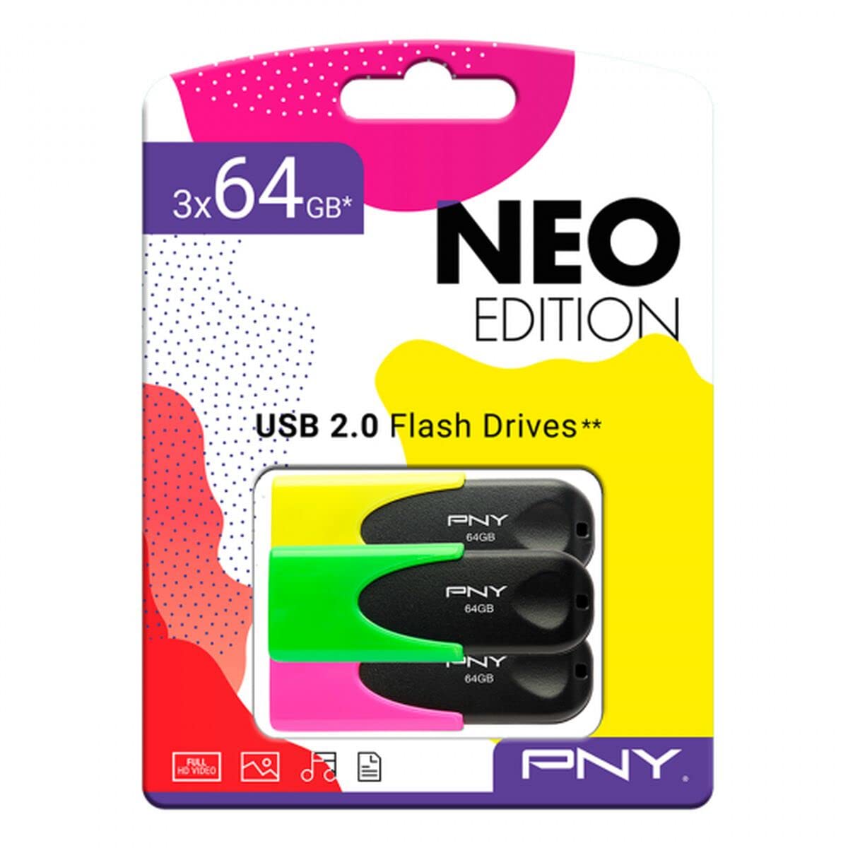 PNY TRIPLE PACK ATTACHES 3 3X64GB FD64GATT4NEOYGPX3E