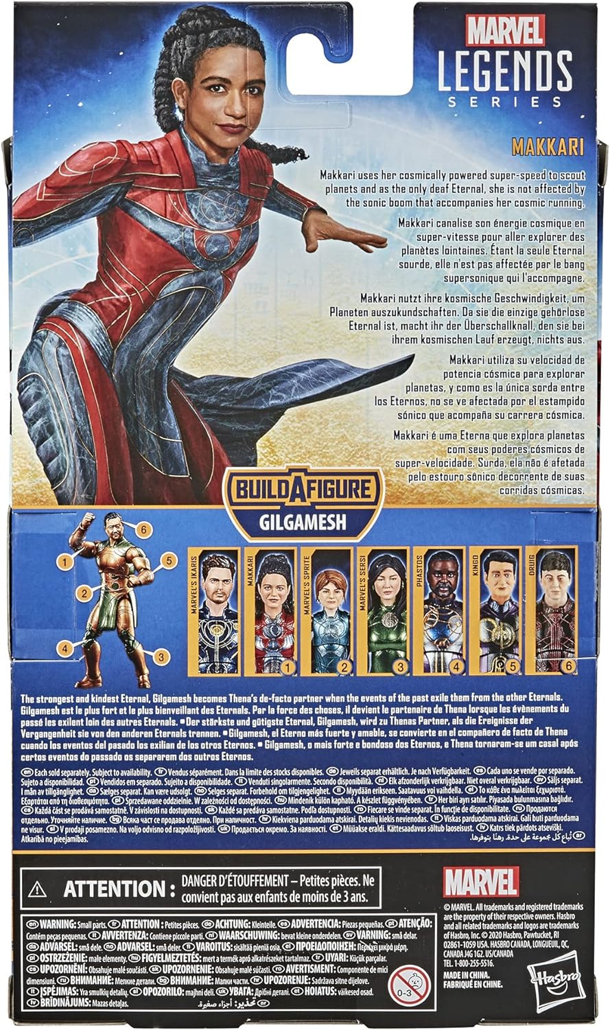 Universo Marvel THE ETERNALS- Build-A-Figure Makkari Eternals Legends 2, Multicolor, único (Hasbro E95265X0