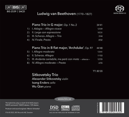 Beethoven: Piano Trios: Op. 1/2 & 97 'Artchduke' - Volume 2