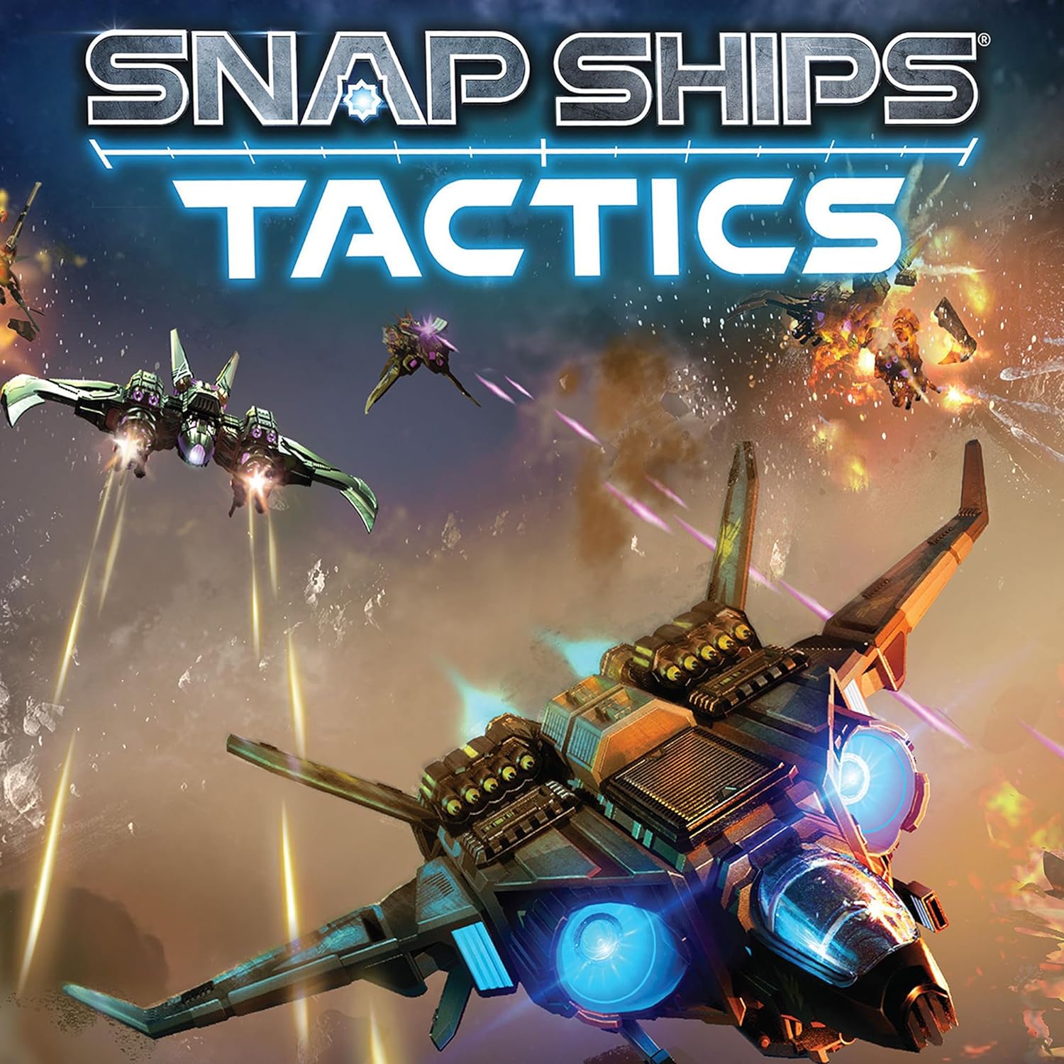 Snap Ships: Tactics Starter Box - The Strategic Miniatures Battle Game You Play with Modular Fully Customizable Ship Models, Ages 14+, 1-2 Players, Grey