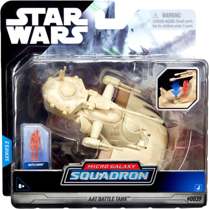 Star Wars Micro Galaxy Squadron AAT Battle Tank - 5-Inch Starfighter Class Vehicle with 1-Inch Battle Droid Micro Figure Accessory Tank Top