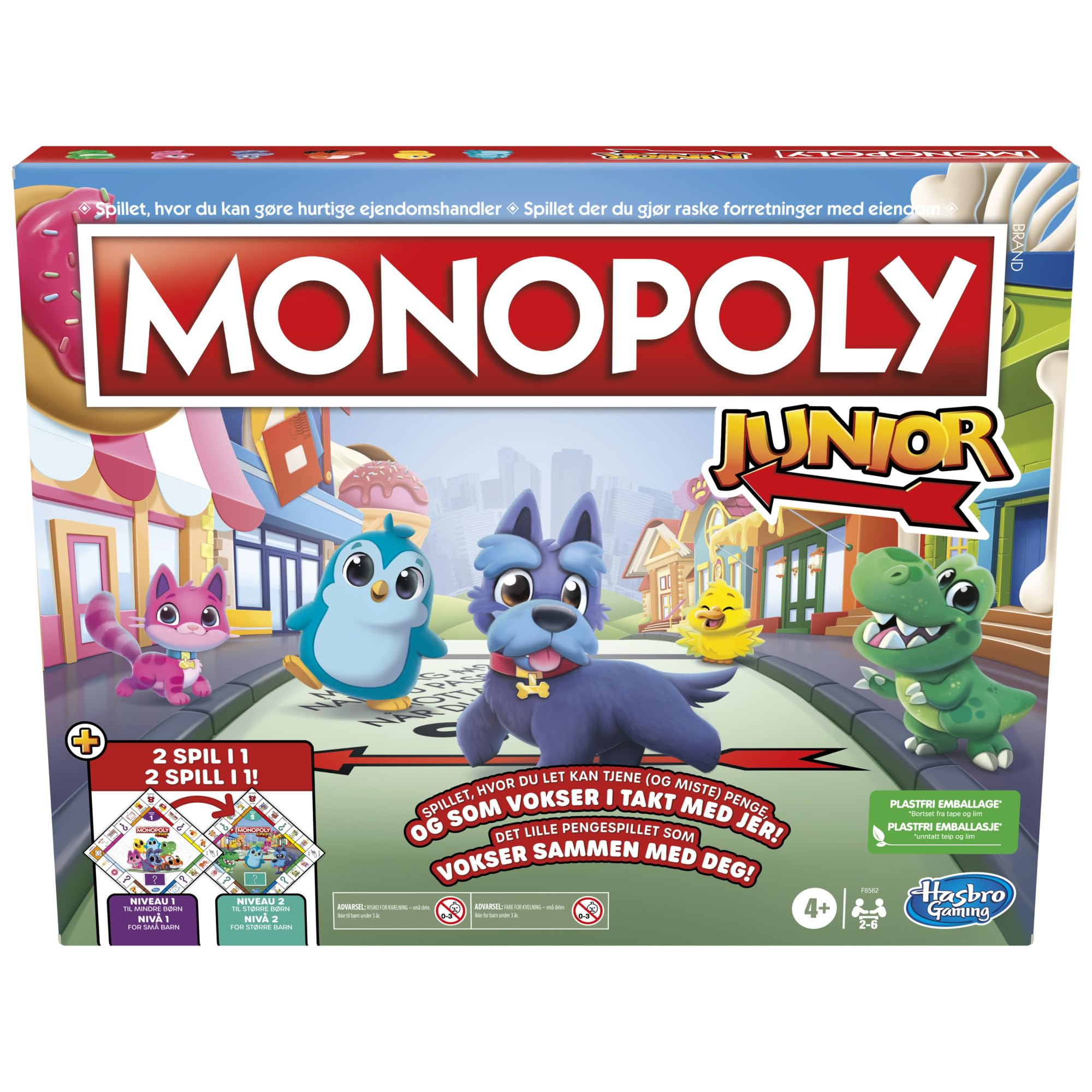 Hasbro Gaming - Monopoly Junior 2 games in 1 (F8562189) (DK/NO)