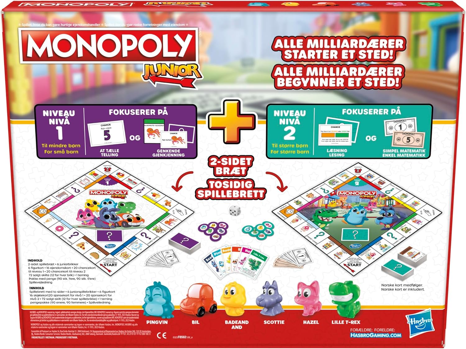 Hasbro Gaming - Monopoly Junior 2 games in 1 (F8562189) (DK/NO)
