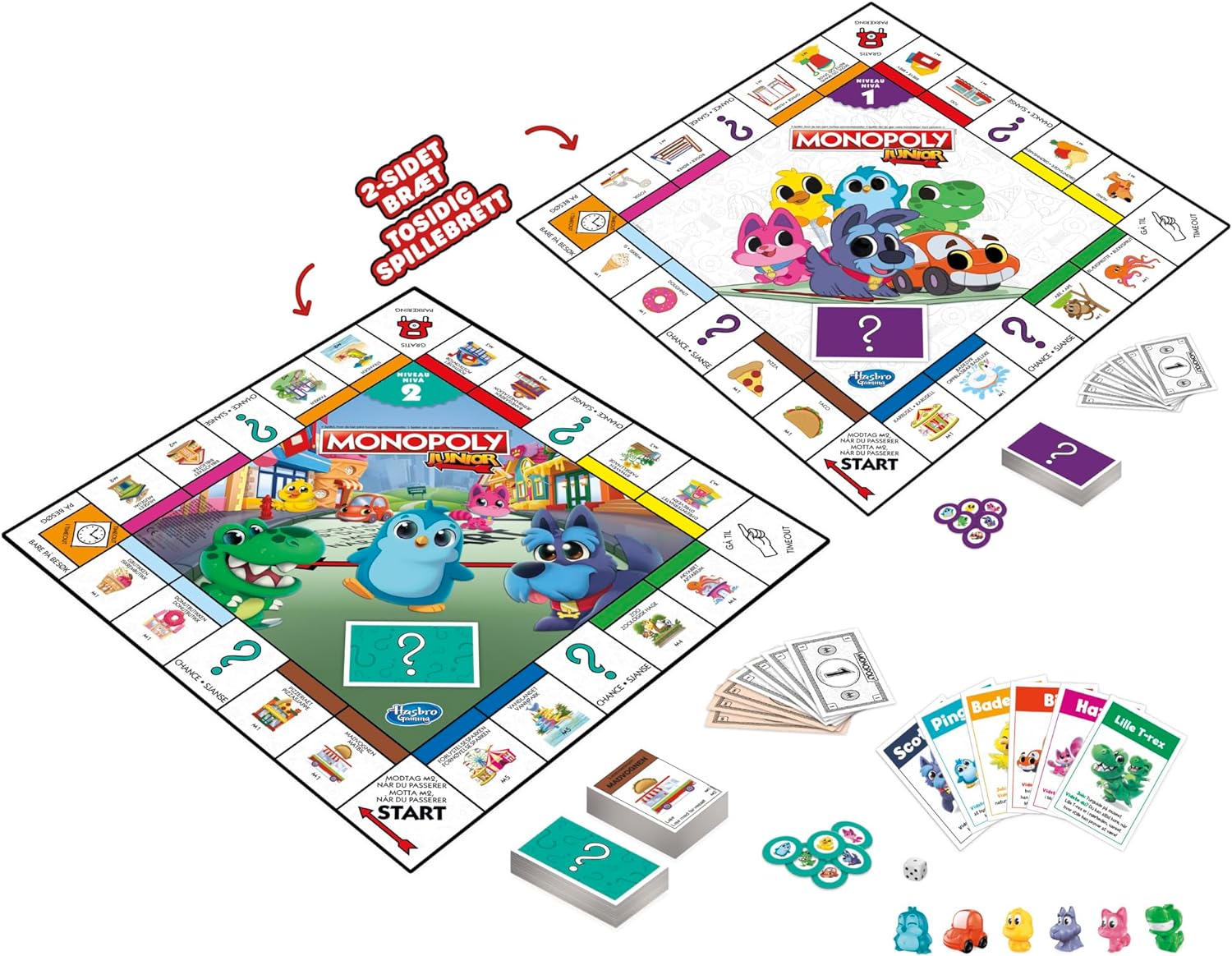 Hasbro Gaming - Monopoly Junior 2 games in 1 (F8562189) (DK/NO)