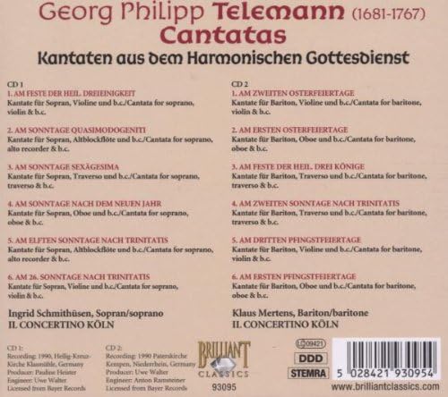 Cantatas (Concertino Koln)