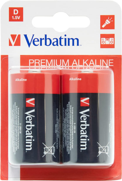 Verbatim 49923 D Alkaline Batteries (Pack of 2