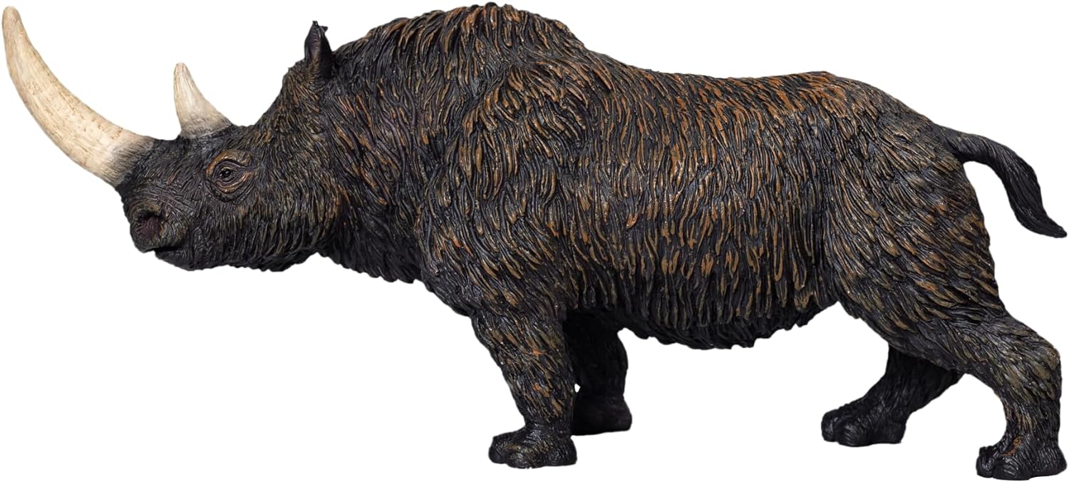 MOJO Woolly Rhino Prehistoric Animal Toy Figure Extinct Dinosaur for Play and Collection