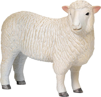 MOJO Romney Sheep Ewe Farmlife Farmland Wildlife Animal Model Farm Cute Toy Figure for Play and Collection