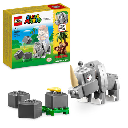 LEGO Super Mario Rambi the Rhino Expansion Set, Buildable Animal Toy Figure, Small Gift to Combine with a Starter Course Game 71420