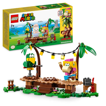 LEGO Super Mario Dixie Kong's Jungle Jam Expansion Set with Dixie Kong and Squawks the Parrot Figures, Buildable Toy to Combine with Starter Course 71421