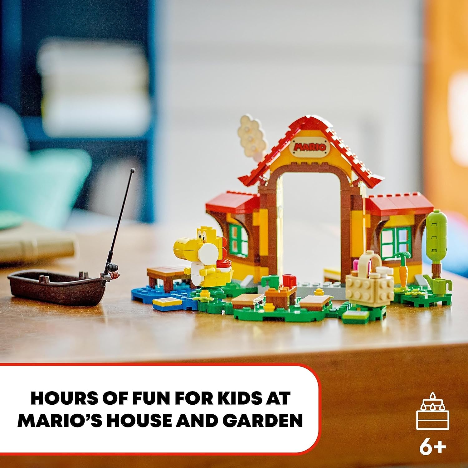 LEGO 71422 Super Mario Picknick bei Mario – Erweiterungsset, Spielzeug mit gelber Yoshi-Figur zum Kombinieren mit einem Starterset, Geschenk für Kinder, Jungen und Mädchen ab 6 Jahren