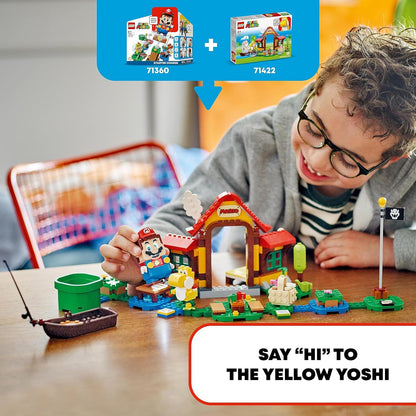 LEGO 71422 Super Mario Picknick bei Mario – Erweiterungsset, Spielzeug mit gelber Yoshi-Figur zum Kombinieren mit einem Starterset, Geschenk für Kinder, Jungen und Mädchen ab 6 Jahren