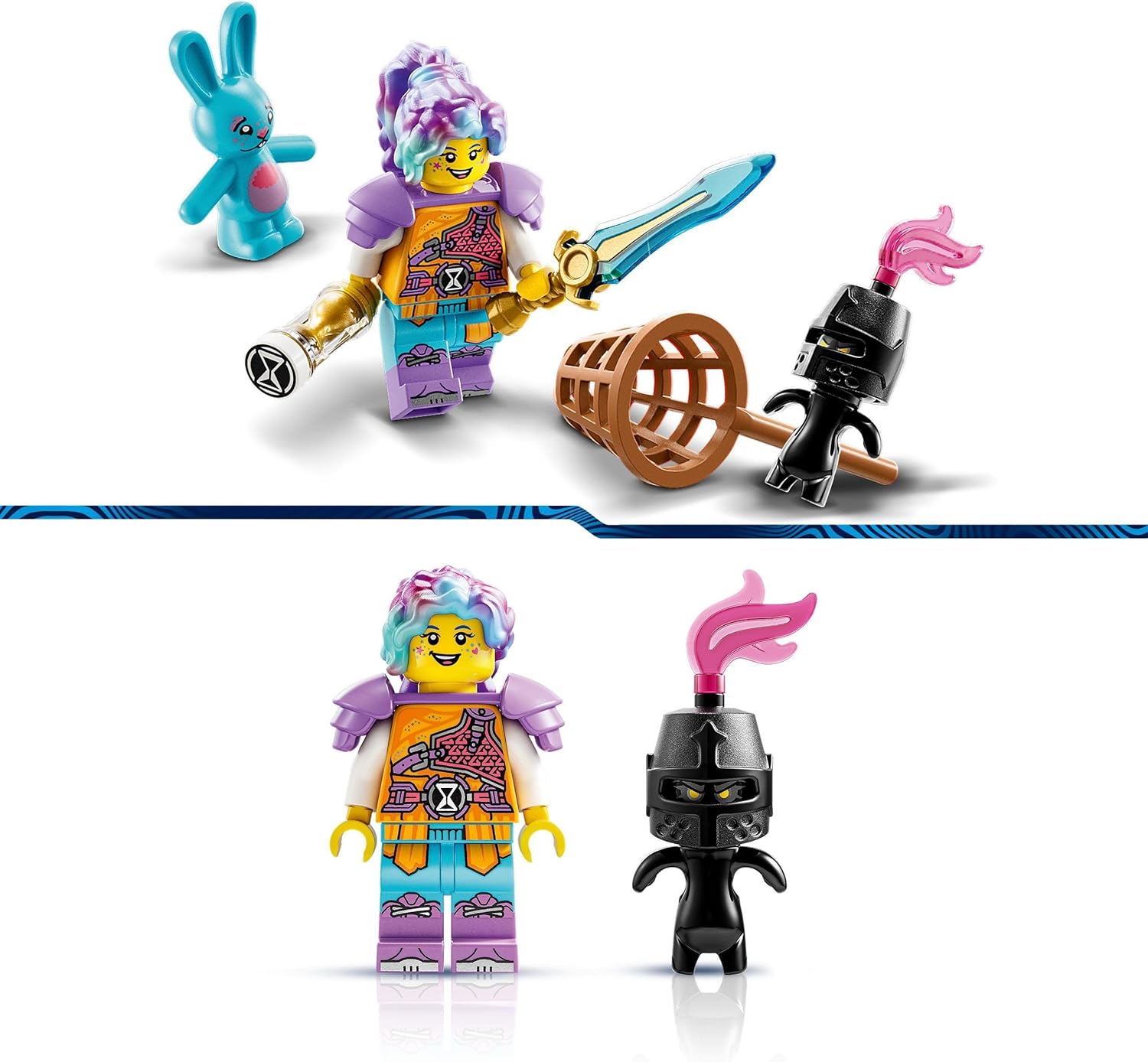 LEGO DREAMZzz Izzie and Bunchu the Bunny Set, Buildable Toy Rabbit Figure with Roller Skates, Build in 2 Ways for Imaginative Play Based on the TV Show, Animal Toys for Kids, Boys, Girls Aged 7+ 71453