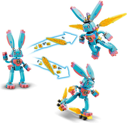 LEGO DREAMZzz Izzie and Bunchu the Bunny Set, Buildable Toy Rabbit Figure with Roller Skates, Build in 2 Ways for Imaginative Play Based on the TV Show, Animal Toys for Kids, Boys, Girls Aged 7+ 71453