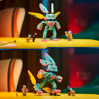 LEGO DREAMZzz Izzie and Bunchu the Bunny Set, Buildable Toy Rabbit Figure with Roller Skates, Build in 2 Ways for Imaginative Play Based on the TV Show, Animal Toys for Kids, Boys, Girls Aged 7+ 71453