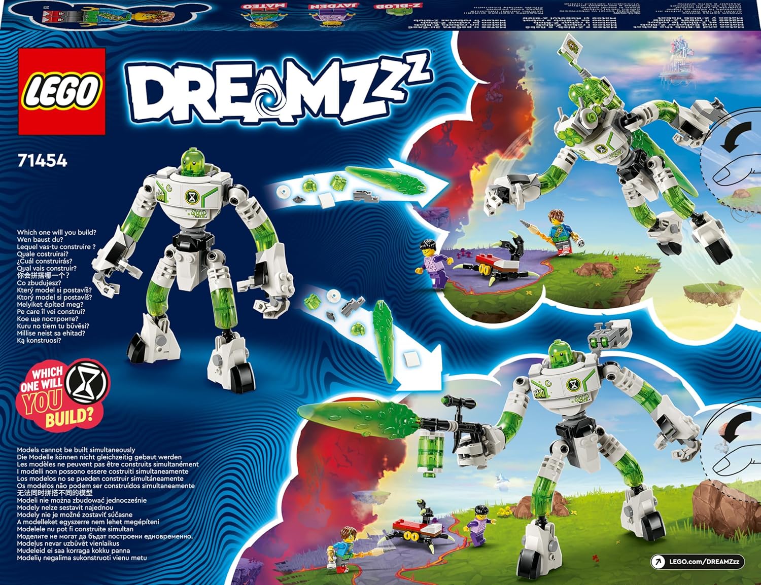LEGO DREAMZzz Mateo and Z-Blob the Robot Toy Set with Robot Figure plus Jayden & Mateo Minifigures, Imaginative Dream Adventure Play Based on the TV Show, Toys for Kids Aged 7+ 71454