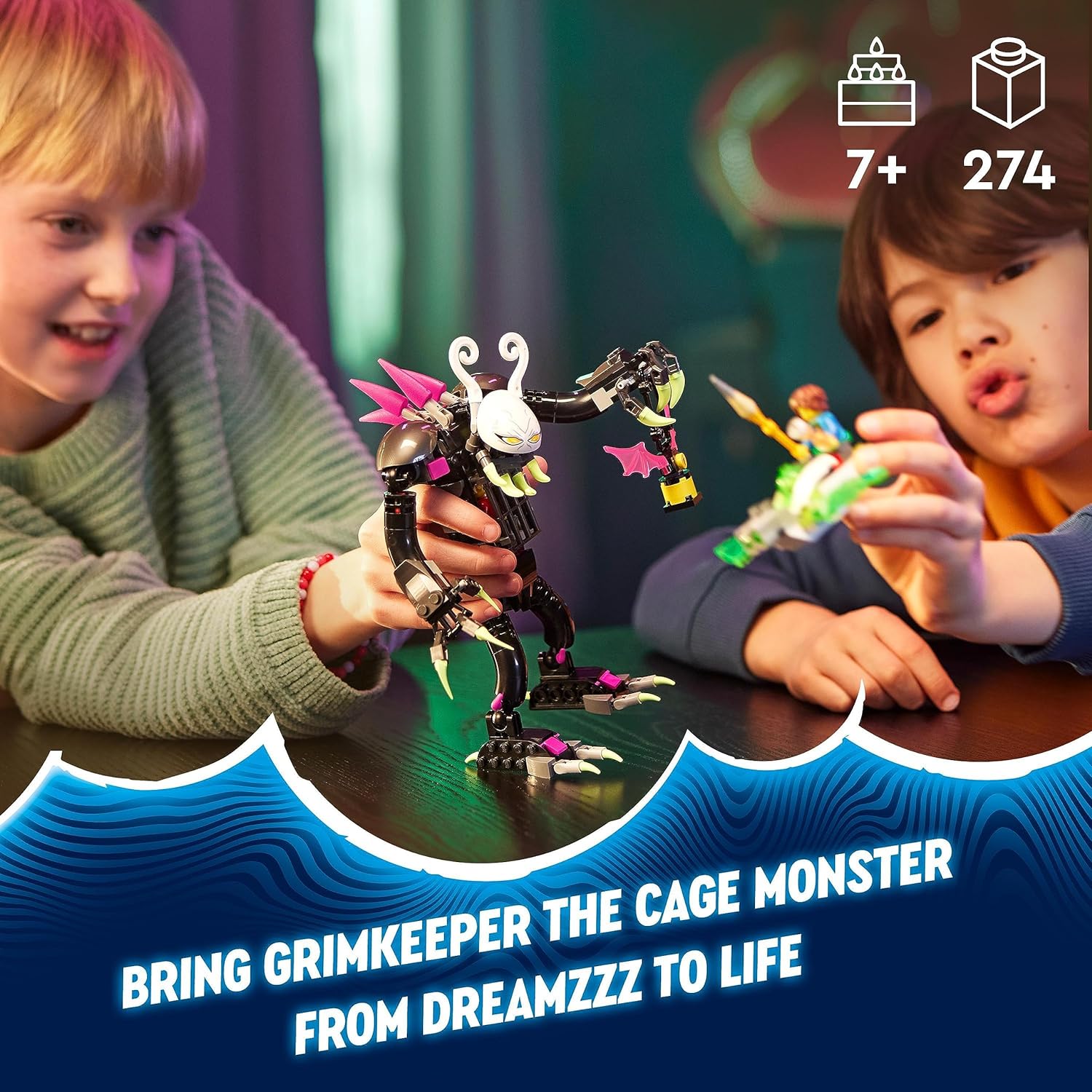 LEGO DREAMZzz 2-in-1 Der Albwärter, Monster-Figuren Set, verwandle Z-Blob in EIN Miniflugzeug oder Hoverbike, enthält 2 Minifiguren aus der TV-Show, Spielzeug für Kinder ab 7 Jahren 71455