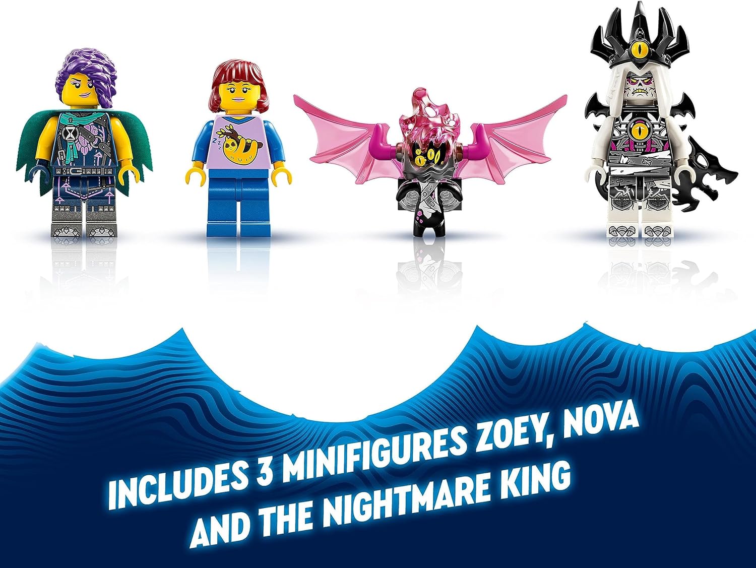 LEGO DREAMZzz 2 en 1 Caballo Volador Pegaso de Juguete para Construir de 2 Maneras Diferentes, Incluye Minifiguras de Zoey, Nova y el Rey de Las Pesadillas de la Serie de TV 71457