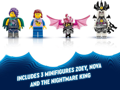LEGO DREAMZzz 2 en 1 Caballo Volador Pegaso de Juguete para Construir de 2 Maneras Diferentes, Incluye Minifiguras de Zoey, Nova y el Rey de Las Pesadillas de la Serie de TV 71457