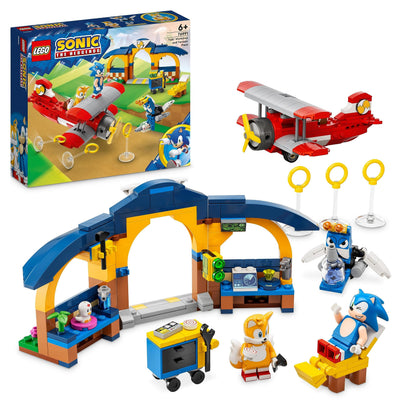 LEGO Sonic the Hedgehog Tails' Workshop and Tornado Plane Set, Buildable Toy Game with Aeroplane Toy and 4 Character Figures including Tails, Toys for Kids 6 Plus Years Old 76991 Single