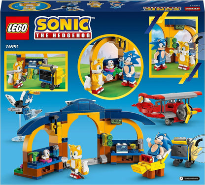 LEGO Sonic the Hedgehog Tails' Workshop and Tornado Plane Set, Buildable Toy Game with Aeroplane Toy and 4 Character Figures including Tails, Toys for Kids 6 Plus Years Old 76991 Single