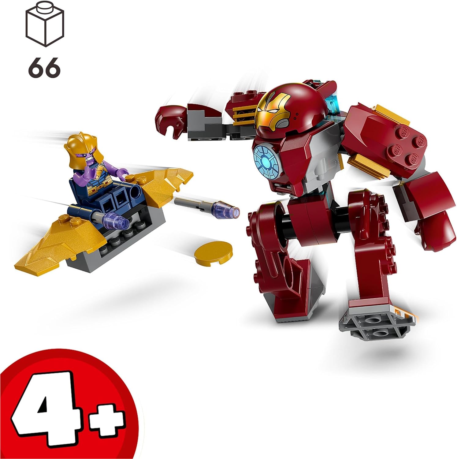 LEGO Marvel Iron Man Hulkbuster vs. Thanos Playset for Kids Aged 4 Plus, Super Hero Action Based on Avengers: Infinity War, with Buildable Action Figure, Toy Plane and 2 Minifigures 76263