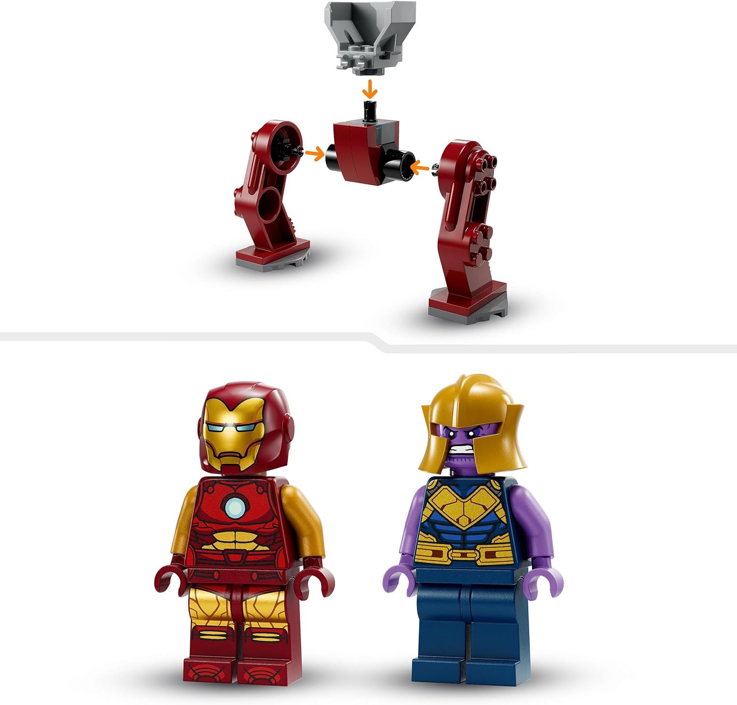 LEGO Marvel Iron Man Hulkbuster vs. Thanos Playset for Kids Aged 4 Plus, Super Hero Action Based on Avengers: Infinity War, with Buildable Action Figure, Toy Plane and 2 Minifigures 76263