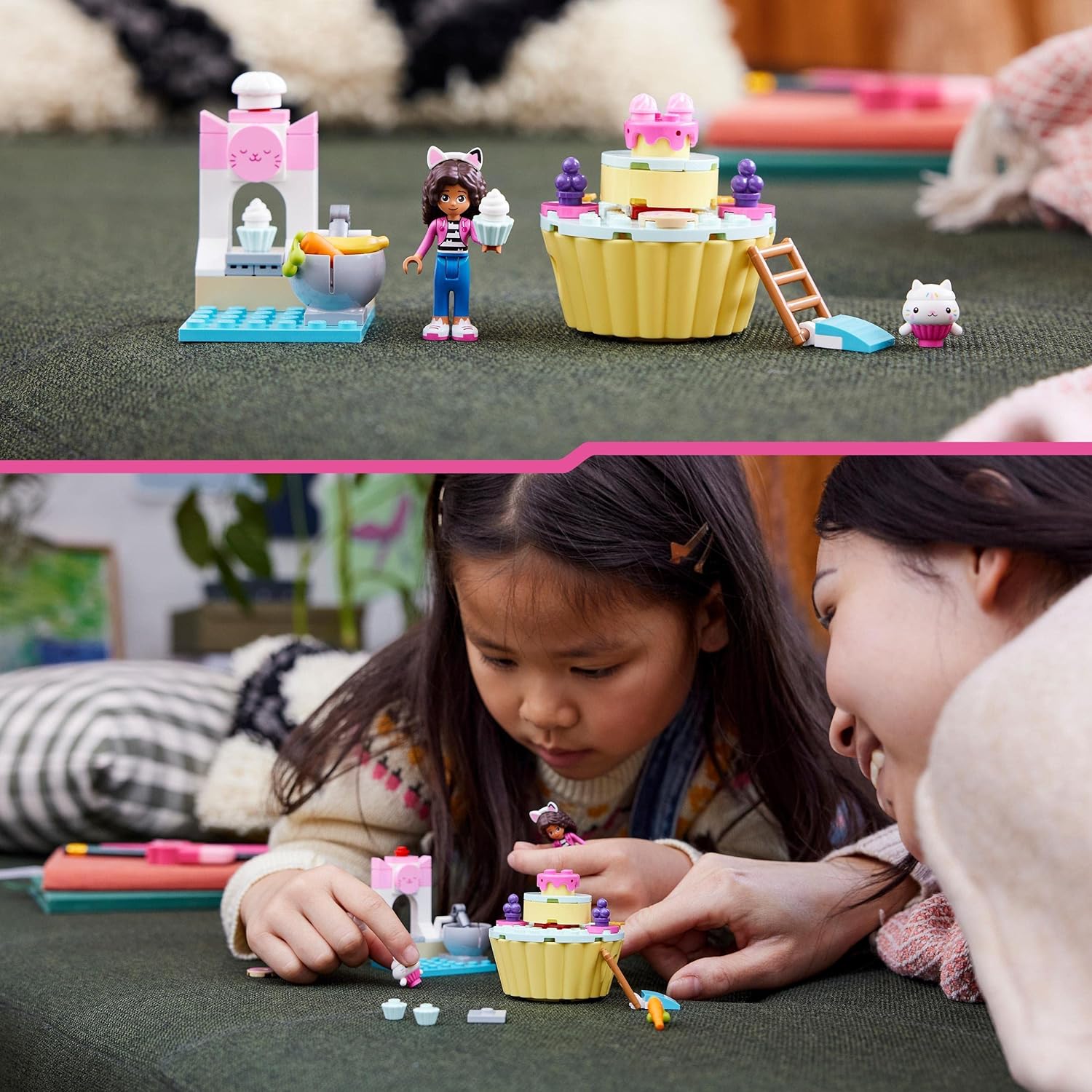 LEGO Gabby's Dollhouse Bakey with Cakey Fun Toy with Gabby and Cakey Cat Figures, Kitchen Playset with Cupcake to Decorate plus Accessories, Toys for Girls and Boys Aged 4+, Birthday Gift Idea 10785 Single