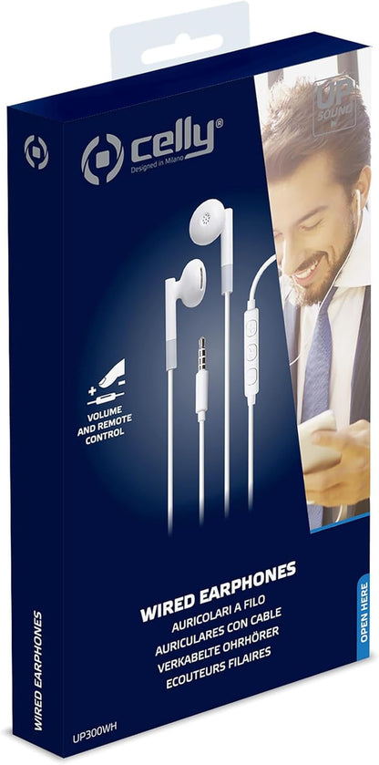 Celly-Stereo Headphones 3.5mm RC White