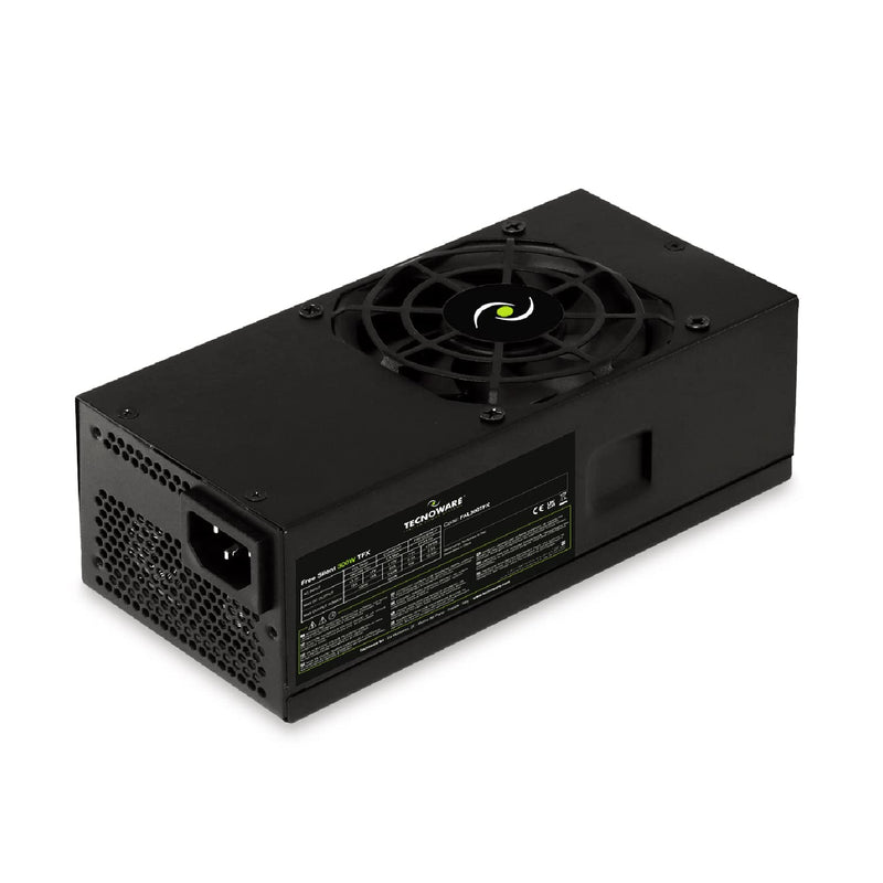 Tecnoware 300W ATX Power Supply for PC - Quiet 8cm Fan - Connectors 3 for SATA, 1 for 24 Pole, 1 for 12V 4 Plus 4 Pole, 1 for Molex