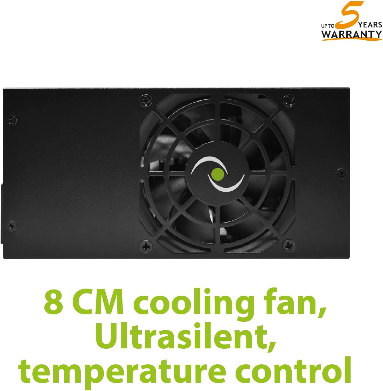 Tecnoware 300W ATX Power Supply for PC - Quiet 8cm Fan - Connectors 3 for SATA, 1 for 24 Pole, 1 for 12V 4 Plus 4 Pole, 1 for Molex