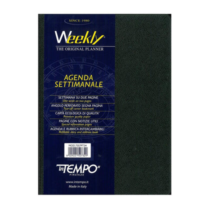 Weekly Planner Weekly F. to 17 x 24 cm Black Cover