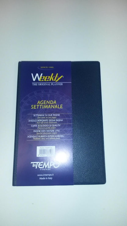 Weekly Planner Weekly F. to 15 x 21 cm Blue Cover