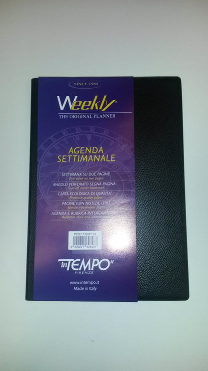 Weekly Planner Weekly F. to 15 x 21 cm Black Cover