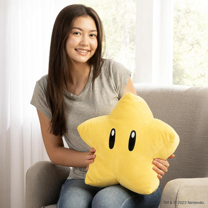 Club Mocchi Mocchi- Super Mario Plush - Super Star Plushie - Squishy Collectible Mario Toys and Plushies