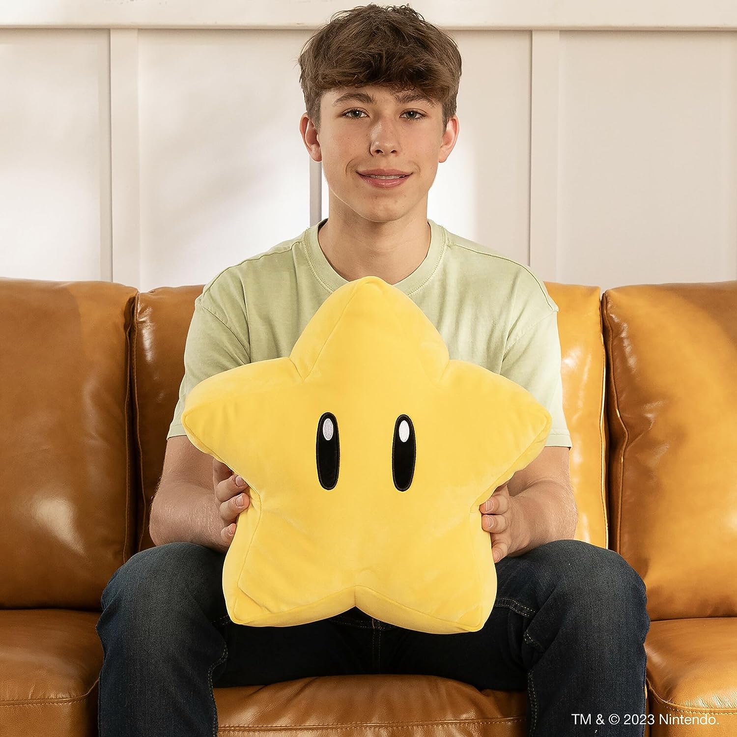 Club Mocchi Mocchi- Super Mario Plush - Super Star Plushie - Squishy Collectible Mario Toys and Plushies