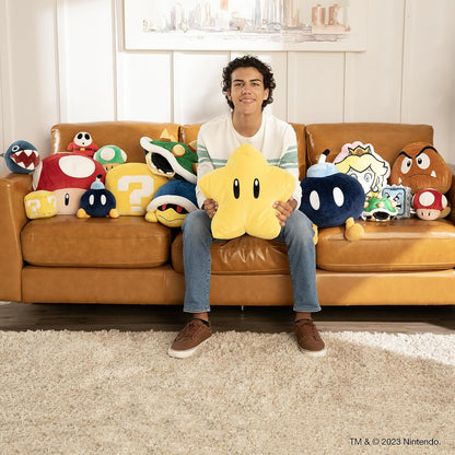 Club Mocchi Mocchi- Super Mario Plush - Super Star Plushie - Squishy Collectible Mario Toys and Plushies