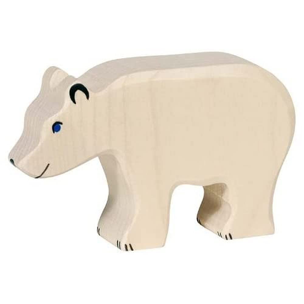 Holtztiger HT80207 Polar Bear, Feeding, Assorted Colours